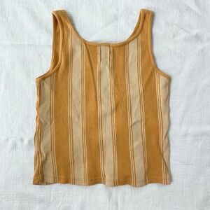 Little‎ Urban Apparel Striped Tank Top Ribbed Sleeveless Casual 4/5T Yellow